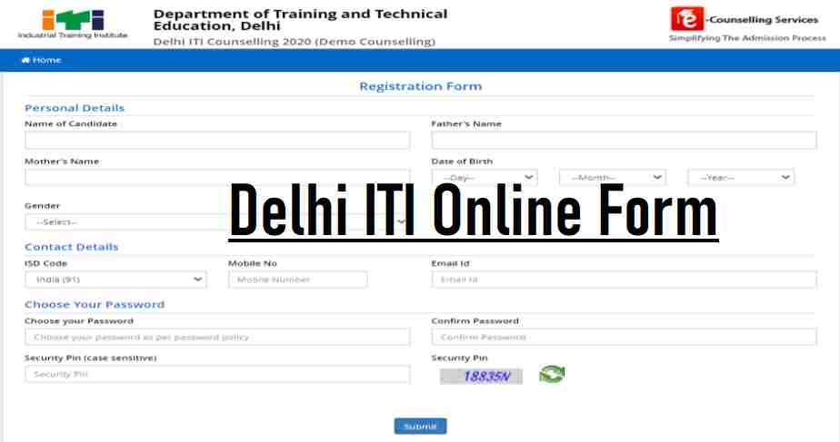 Delhi ITI Online Application 2022