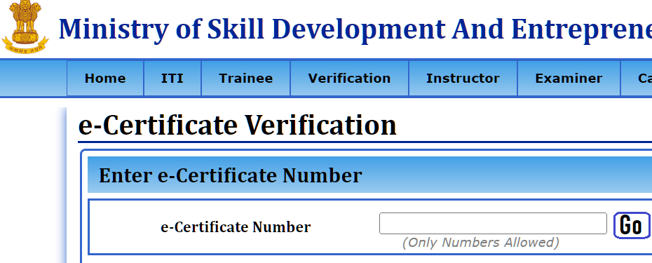 ITI Certificate Verification